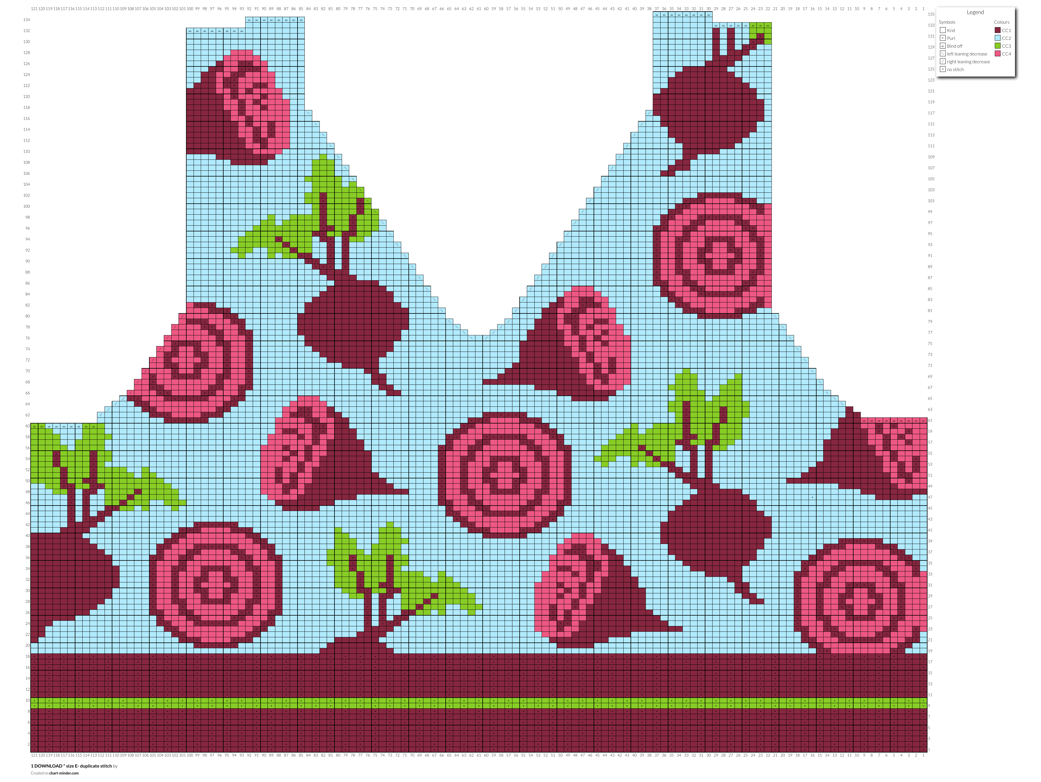 1 DOWNLOAD " size E-  duplicate stitch 